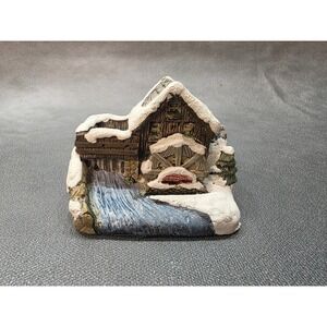 Vintage 1989 RSVP American Rustic Grist Mill Hand Painted‎ Cold-Cast Cottage